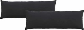 vidaXL Μαξιλάρι Καναπέ 2 τμχ. Βελούδο Μαύρο 120 x 40 cm