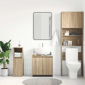 vidaXL Ντουλάπι Νιπτήρα Sonoma Δρυς 60 x 33 x 61 εκ. από Επεξ. Ξύλο