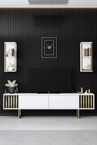 Σύνθεση Τηλεόρασης Λευκό / Μαύρο DULE 180x30x18