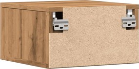 vidaXL Κομοδίνο Επιτοίχιο Αρτισιανή Δρυς 35 x 35 x 20 εκ.