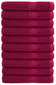 Πετσέτες Premium SOLUND 10 Τεμ. Μπορντό 100x200εκ. 600γρ/μ²