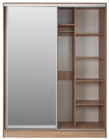 Ντουλάπα Συρόμενη C2437 Δίφυλλη με Καθρέπτη Sonama Oak 180x60x210Υ εκ. 180x60x210 εκ.