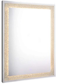 Καθρέπτης Τοίχου Με Φως Led Hermine 2450333 60x80cm Glitter Effect Clear Mirrors &amp; More Γυαλί