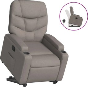 vidaXL Πολυθρόνα Ανακλινόμενη με Ανύψωση Χρώμα Taupe Υφασμάτινη