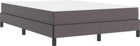 vidaXL Σκελετός Κρεβατιού με στρώμα Γκρι 140 x 200 cm ύφασμα