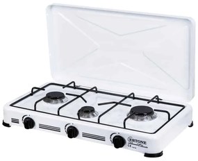 ERTONE ERT-MN-208AB Εστία Υγραερίου Λευκό με 3 Μάτια