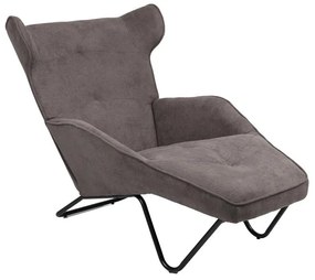 Relax Totely armchair charcoal fabric and metal black leg 74.5x122x90cm 74.5x122x90 εκ.