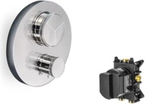 Almar Thermo Core Push E176633 Chrome - Θερμοστατικος Μίκτης εντοιχισμού 3 εξόδων