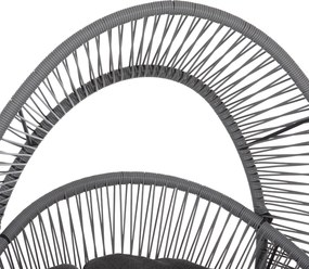 ΠΟΛΥΘΡΟΝΑ-ΦΩΛΙΑ RULER HM6506.01 ΓΚΡΙ ΜΕΤΑΛΛΟ-P.E.RATTAN-ΜΑΞΙΛΑΡΙΑ 90x85x154Υεκ