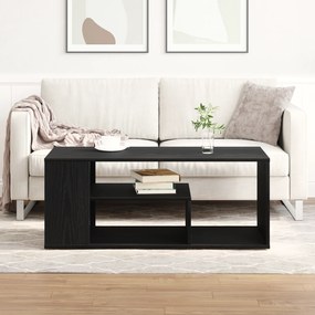 vidaXL Τραπεζάκι Σαλονιού Μαύρο Δρυς 100x50x40 εκ Επεξεργασμένο Ξύλο
