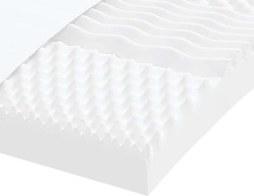 vidaXL Στρώμα Αφρού 7 Ζωνών Σκληρότητα 20 ILD Λευκό 200x220 εκ.