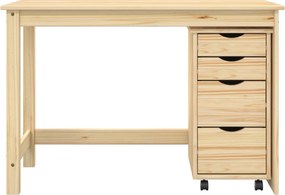 vidaXL Σετ Γραφείου και Κινητού Ντουλαπιού MOSS 2 pcs Καφέ