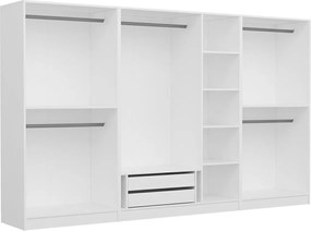 Επταφυλλη Ντουλαπα Λευκο KALEO 52x270x190