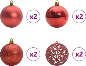 vidaXL Σετ Χριστουγεννιάτικων Στρογγυλών Μπαλίτσων 61 pcs Πολύχρωμο