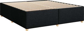 vidaXL Κρεβάτι box spring με στρώμα Μαύρο 180 x 200 cm Ύφασμα