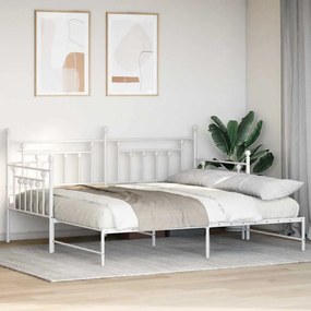 vidaXL Σκελετός κρεβατιού ημέρας Λευκό 90 x 190 cm Ατσάλι