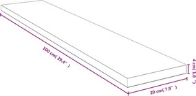 vidaXL Ράφι Τοίχου 100x20x4 εκ. από Μπαμπού