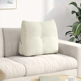 vidaXL Μαξιλάρι Πλάτης Κρεμ 60 x 24 x 50 εκ Βελούδο