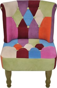 vidaXL Πολυθρόνες Γαλλικού Στιλ 2 τεμ. με Σχέδιο Patchwork Υφασμάτινες