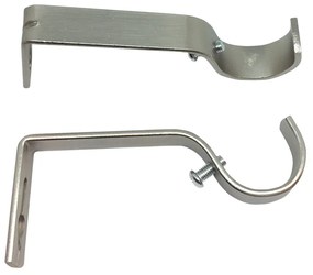 Βάσεις Ανοιχτού Τύπου Διπλές (Σετ 2τμχ) Grace Brushed Chrome 550285