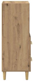vidaXL Πλαϊνό γραφείο με συρτάρι artisan δρυς 34 x 34.5 x 90 εκ