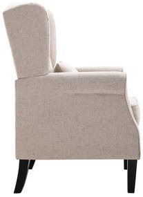 vidaXL Πολυθρόνα Μπεζ Υφασμάτινη