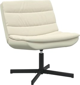 vidaXL Περιστρεφόμενη καρέκλα Κρεμ 63 x 75 x 76 εκ PU