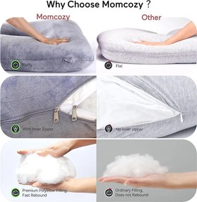 Momcozy Μαξιλάρι Εγκυμοσύνης &amp; Θηλασμού Γκρι