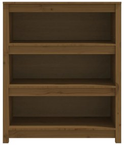 vidaXL Βιβλιοθήκη Μελί 80x35x97 εκ. από Μασίφ Ξύλο Πεύκου