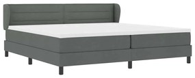 vidaXL Κρεβάτι box spring με στρώμα Σκούρο γκρι 200 x 200 cm ύφασμα
