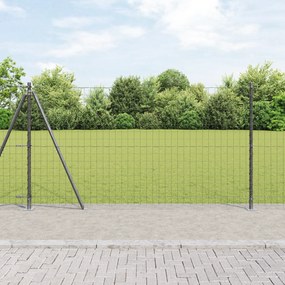 vidaXL Euro Fence Σετ 2 Γκρι Ατσάλι 25 x 1.2 μ Ανθεκτικός