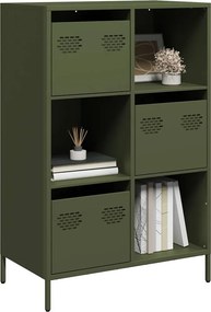 vidaXL Ντουλάπι Πράσινο Λαδί 68x39x103,5 εκ. από Ατσάλι