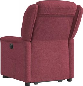 vidaXL Πολυθρόνα Ανακλινόμενη με Ανύψωση Μπορντό Υφασμάτινη