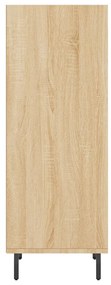 vidaXL Ντουλάπι Sonoma Δρυς 34,5x32,5x90 εκ. από Επεξεργασμένο Ξύλο