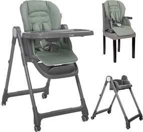 BABY HIGH CHAIR 3in1CHEF GREEN LEATHER