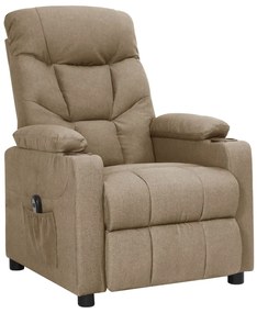vidaXL Πολυθρόνα Ανακλινόμενη Ηλεκτρική Taupe Υφασμάτινη