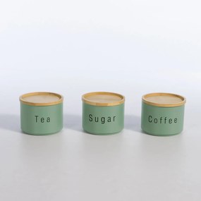 Δοχείο Ζάχαρης + Καφέ + Τσάι (Σετ) Nef-Nef Homeware Green