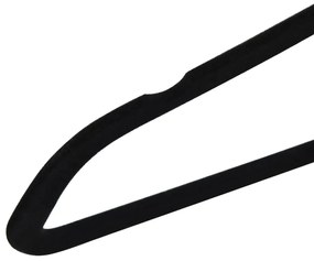 vidaXL Κρεμάστρες Ρούχων Σετ 100 τεμ. Αντιολισθητικές Μαύρες Βελούδο