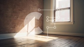 Intra Συλλεκτικό Ξύλινο Παζλ Plywood 4mm - Κενό δωμάτιο με τοίχο από τούβλα και ξύλινο πάτωμα Σε Ξύλινο Κουτί - Διαστάσεις Puzzle: 10x10 cm – 25 κομμάτια