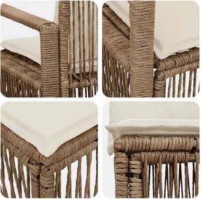 vidaXL Σετ Καναπέ Κήπου 4 pcs Μπεζ συνθετικό ρατάν