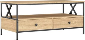 vidaXL Τραπεζάκι Σαλονιού Sonoma Δρυς 100 x 51 x 45 εκ. Επεξεργ. Ξύλο