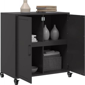 vidaXL Ντουλάπι Μαύρο 68x39x72 εκ. από Χάλυβα