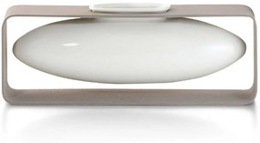 Βάζο Float 123168 25,4x5x7,6cm Beige-White Philippi Ατσάλι,Πορσελάνη