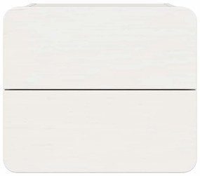 vidaXL Κομοδίνο 2 pcs Λευκό 39 x 34 x 33 εκ. Μασίφ ξύλο πεύκου