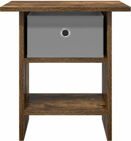 vidaXL Κομοδίνο 2 τεμ. Καπνιστό Δρύς 41 x 40 x 45 εκ