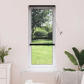 vidaXL Βενετσιάνικη Σκίαση Μαύρο 150 x 60 εκ 25 mm PVC
