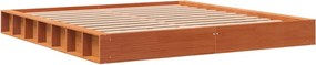 vidaXL Σκελετός Κρεβ. Χωρίς Στρώμα Καφέ Κεριού 200x200 εκ Μασίφ Πεύκο