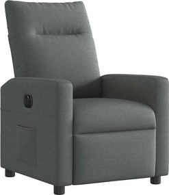 vidaXL Πολυθρόνα Ανακλινόμενη Ηλεκτρική Σκούρο Γκρι Υφασμάτινη