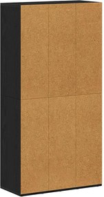 vidaXL Βιβλιοθήκη Μαύρη Δρυς 66x30x130 εκ. από Τεχνητό Ξύλο