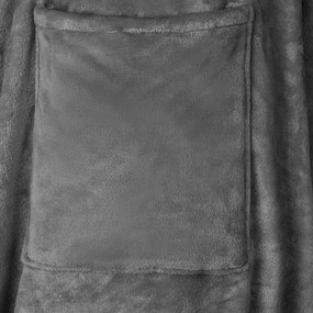 vidaXL Φούτερ-κουβέρτα Σκούρο Γκρι F Φανέλα